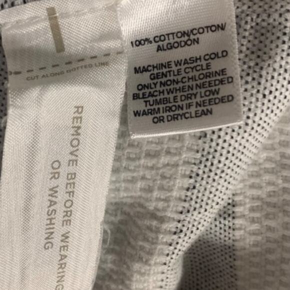 Loft Shorts Women's Size 2 Grey White Striped Sailor Button Detail 100% Cotton - Picture 4 of 4